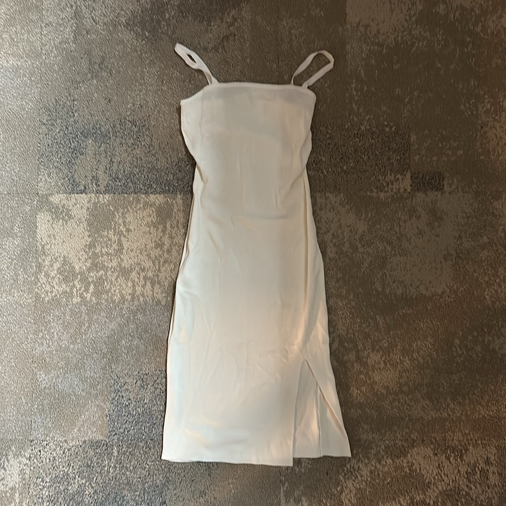 Windsor Cream knit ribbed Dress - Picture 3 of 4